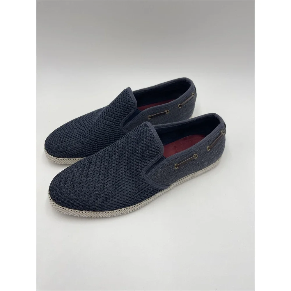 Steve Madden Men's P-Baller Woven Slip On Sneakers Size 12 Color Navy #022‎